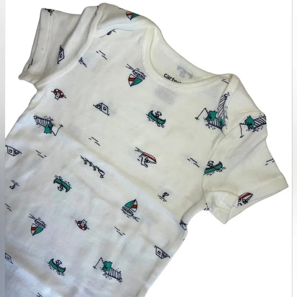 📌Carter's Soft Cotton 3-Piece BabyBoy Set (18 M) Pants-Short Sleeved-Sleeveless - Picture 5 of 8